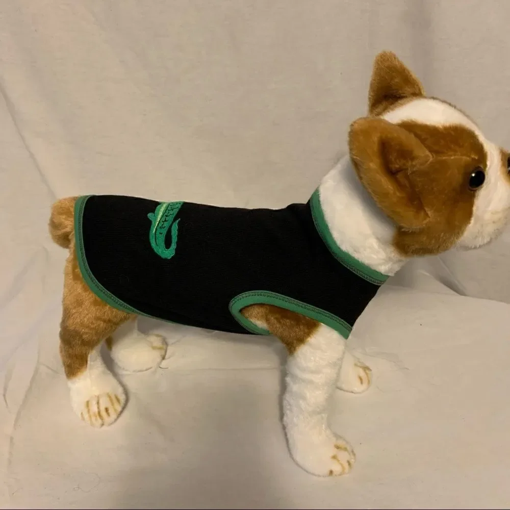 Black and Green Alligator Doggie T-Shirt Sz S